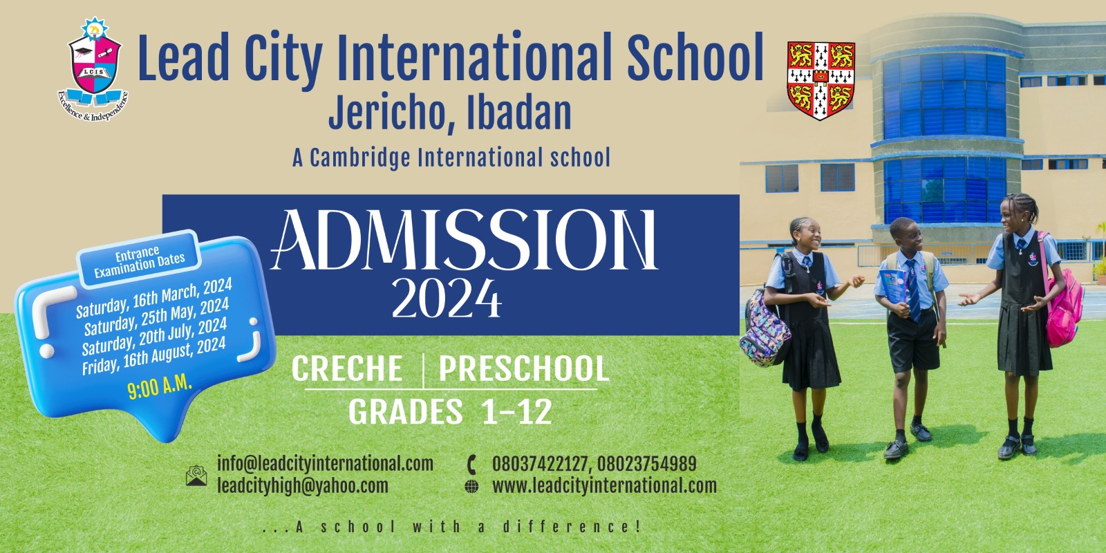 Admissions – Lead City International School Jericho, Ibadan,